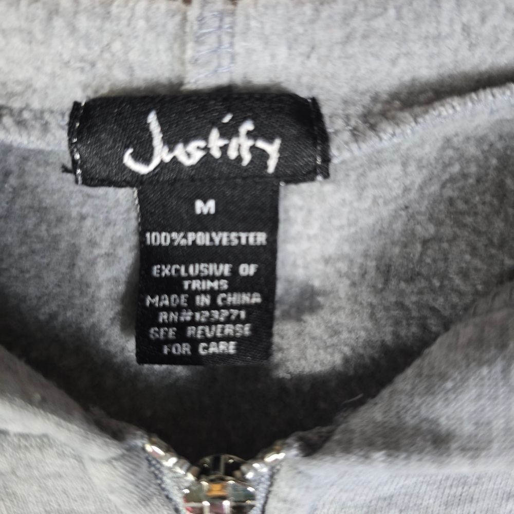 Justify Gray Hoodie with Bear and Brooklyn Design - Picture 7 of 7